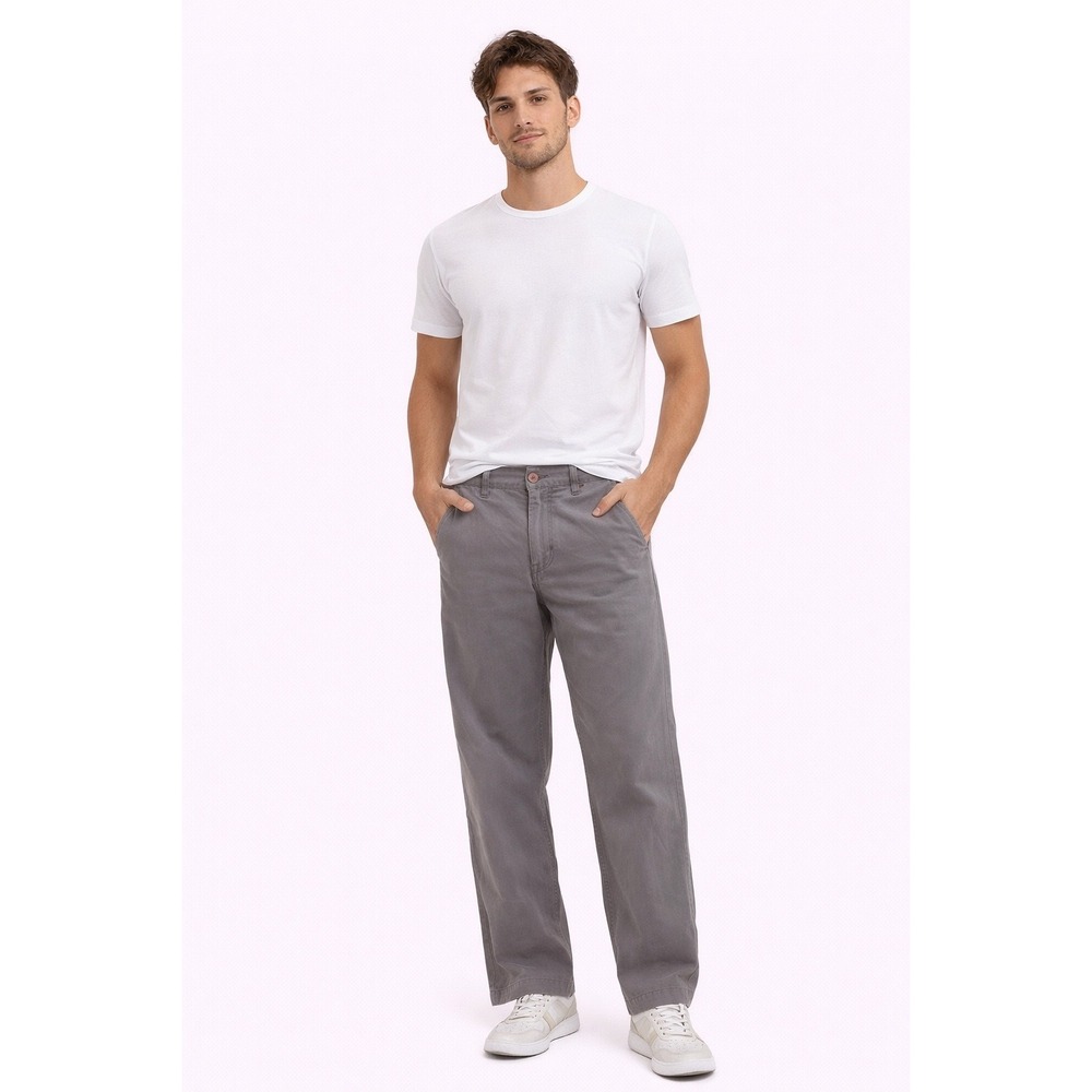 Bulldog Workwear Pants Mens 33 Grey Straight Leg Cotton Twill Utility‎ Gorpcore